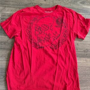 Sz L red graphic express top
